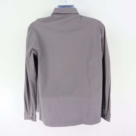 Apt. 9 Long Sleeve Button Up Shirt Collared Mens Sz M Gray 100% Cotton Pockets - Picture 2 of 7